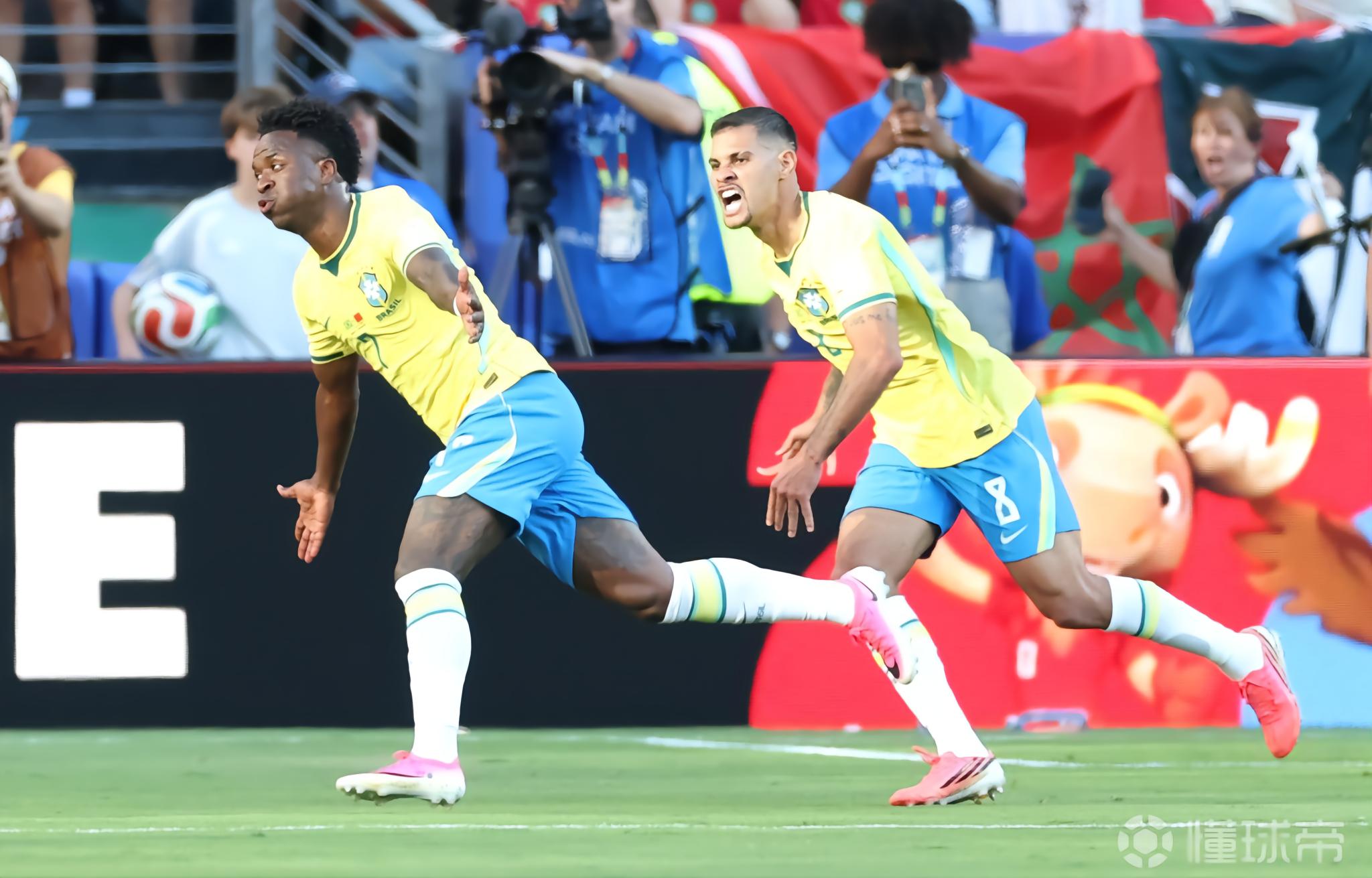 1-1战平摩洛哥,巴西队首次在维尼修斯进球的比赛中未能赢球